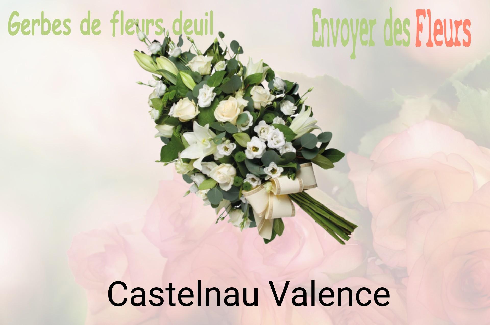 Gerbe de fleurs de deuil livrée à Castelnau-Valence